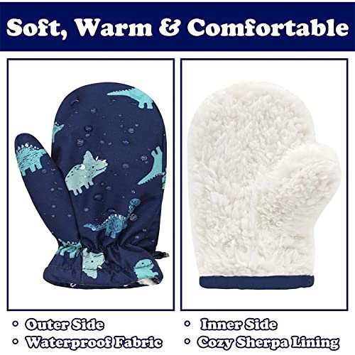 BIKETAFUWY Guantes de esquí para niños de 1 a 6 años, guantes de invierno cálidos, guantes de invierno resistentes al viento