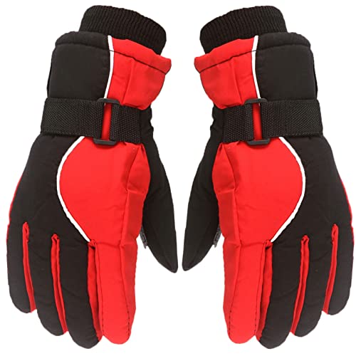 BIKETAFUWY Guantes de esquí para niños, guantes de invierno, guantes cálidos, traje de nieve, guantes de nieve, regalo de cumpleaños para niños de 5 a 10 años