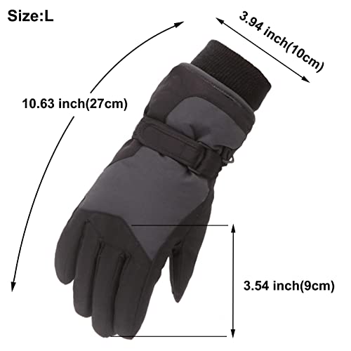 BIKETAFUWY Guantes de esquí para niños, guantes de invierno, guantes para deportes al aire libre, impermeables, resistentes al viento, para niños de 7 a 16 años