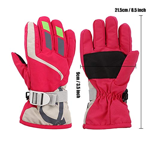BIKETAFUWY Guantes de invierno para niños, cálidos, de esquí, impermeables, resistentes al viento, cálidos, para niños de 3 a 7 años