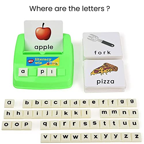 BOHS Inglés Alfabetización Educación Juego para Niños - Palabras en Minúsculas - 60 Tarjetas Flash - Aprendizaje de Idiomas Juguetes Educativos Preescolares Niños