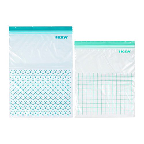Bolsas de plástico reutilizables, de Istad, 30 unidades, varios colores (15 bolsas de 6 L de 28,5 x 41 cm y 15 bolsas de 4,5 l de 27 x 34 cm)