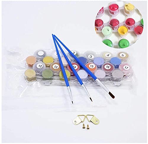 Bricolaje Kit De Pintura Por Números Trae 3 Pinceles Y Pintura Acrílica Adultos & Niños Y Principiante Del Dibujo Regalo De Cumpleaños Navidad Halloween Arcos Del Arco De Triunfo En París 40x50cm