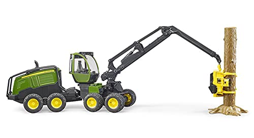 Bruder John Deere 1270G Harvester 02135 - Maqueta de Juguete con 1 Tronco