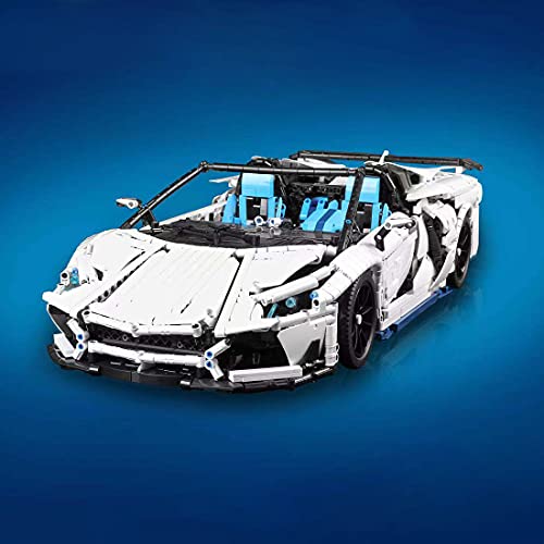 Bybo Maqueta de coche deportivo técnica para Lamborghini Aventador SVJ, 3700 bloques de construcción técnica Auto Moc compatible con Lego