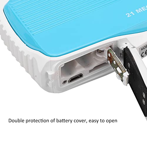 Cámara para Niños, 2 Pulgadas, 21 MP, 3 Metros, Impermeable, Azul, con Dibujos Animados, para Niños, Cámara para Selfies, Grabadora de Video, Cámara Digital de Juguete HD para Niños, Regalos de Cumple