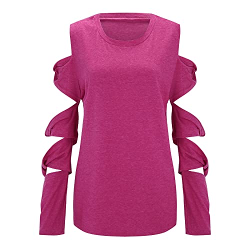 Camiseta de manga corta para mujer, sexy, informal, suelta, monocolor, elegante, tallas grandes, básica, cuello redondo, rojo, XXL