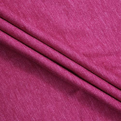 Camiseta de manga corta para mujer, sexy, informal, suelta, monocolor, elegante, tallas grandes, básica, cuello redondo, rojo, XXL
