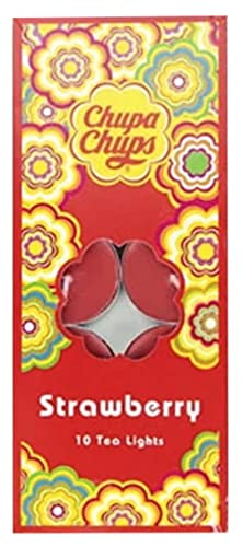 Chupa Chups - Velas aromáticas (10 unidades), diseño de fresa