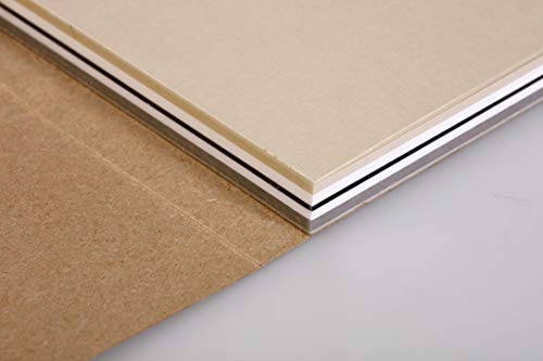 Clairefontaine 975176C - Un bloc encollé en-tête de papier dessin Paint'On 50 feuilles 10,5x14,8 cm 250g, couleurs assorties et couverture kraft