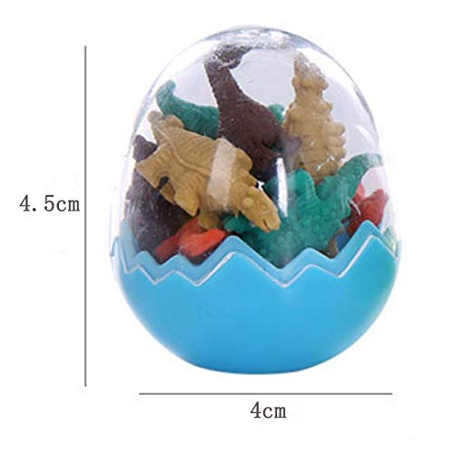 Clerfy Acc 24 Huevos Dinosaurio con Poca Goma Juguete Dinosaurio Mini borrar Borrador lápiz Juguete para niños Fiesta a los niños Fiesta cumpleaños Rellenos Bolsas Regalo cumpleaños para niños niñas