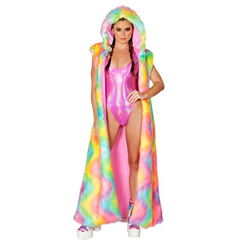 Coat llevado a las mujeres que brillan ropa Super-LED de larga imitación piel del chaleco del LED que brillan los trajes El -Para Ropa de escena del club nocturno del bailarín de Cosplay con luz LED,S