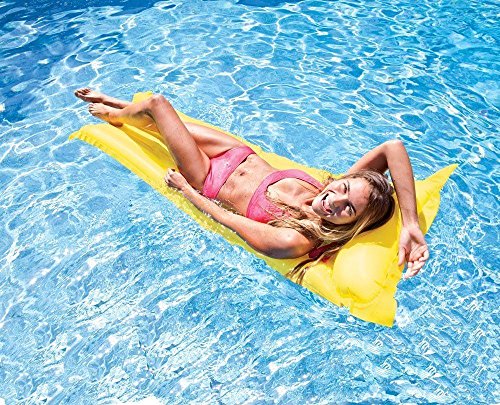 Colchoneta Hinchable para Piscina Rosa Amarillo Verde o Azul Mate