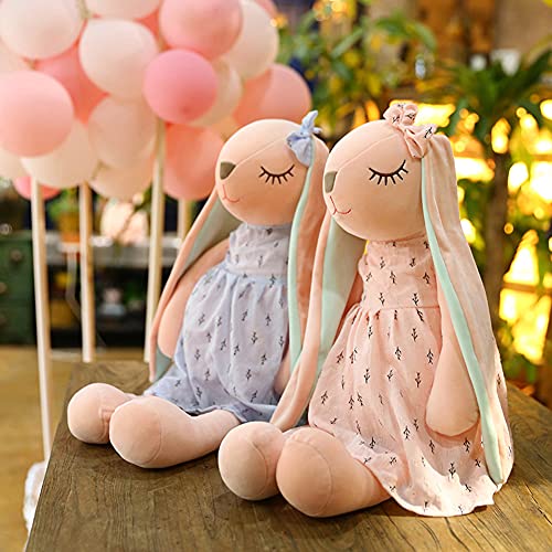 Conejo de Peluche, Muñeca Conejo Orejas Largas Peluche Liebre de Conejo Almohada de Cama de Bebé de Conejo Rosa Uguetes de Peluche Suaves Muñeca de Peluche Regalo para Bebés