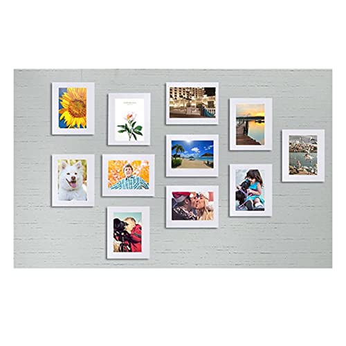 Conjunto De Fotos De Fotos, Mural De Pared Extraíble Color Blanco Negro Bricolaje Fotos Marcos Etiqueta Etiqueta Calcomanía Decoración De La Habitación De Liavy 11pcs ( Color : 11 PCS White )