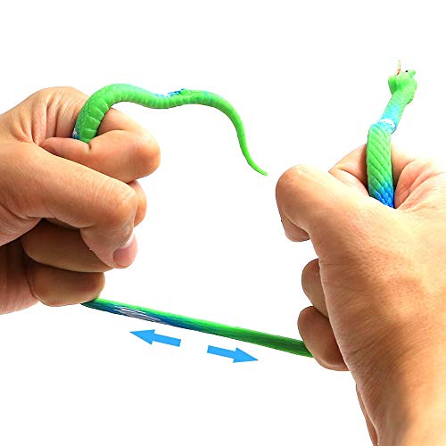 conjunto de juguetes de serpiente de 9 paquetes,La figura de serpiente del mundo zoológico mantiene los pájaros alejados. Juguete de Baño de Serpiente Falso y Blando del Jardín de Selva Tropical.