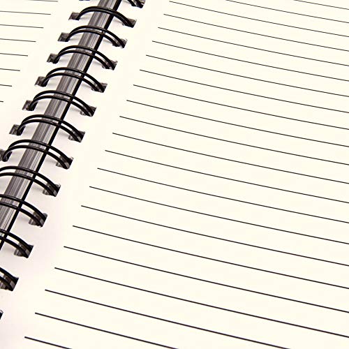 Cuaderno Espiral A4 Forrado, Marrón Cubierta de Kraft Líneas Blocs de Notas y Diarios 100 Páginas, 50 Hojas Libreta Perfecto para Viajar, Pack de 4