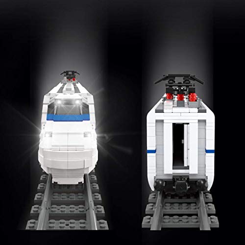 Cxcdxd Ladrillos de Tren de Alta Velocidad Technic, Tren de Alta Velocidad con Control Remoto de 2,4G, Kits de construcción compatibles con Lego Technic, 1808 Piezas