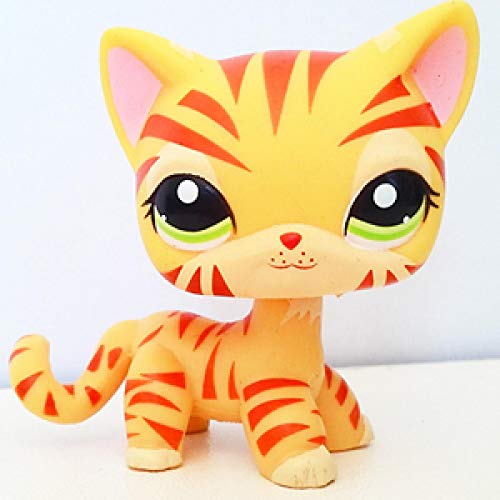 CXSM LPS Cat Tienda de Mascotas Raras Juguetes Lindos Gato Mini Pelo Corto de pie Gris Negro Antiguo Anime Figura Juguetes para niños 1451