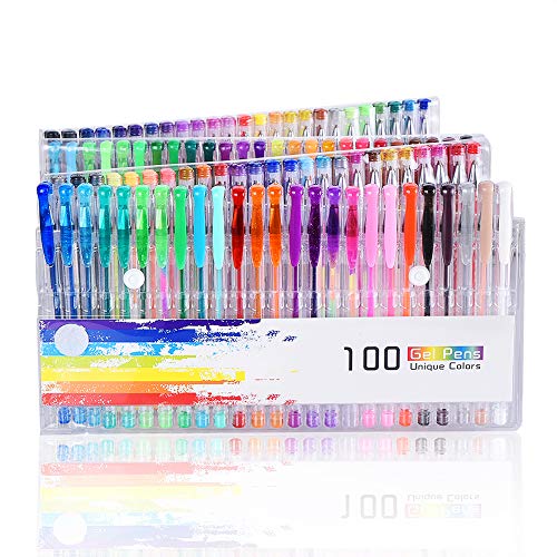 Dailyart 100 colores gel plumas Set Gel Pen ideal para colorear dibujo pintura regalo útil arte marcador