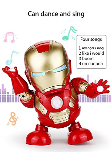 Dancing Iron Man, Dancing Robot,Singing And Swinging Electric Robot, Anime Electronic Toys,Robot Music Dancing Iron Man Mask, MuñEcas, Dancing With Light Music NiñOs, NiñAs, NiñOs, Regalos Para NiñOs