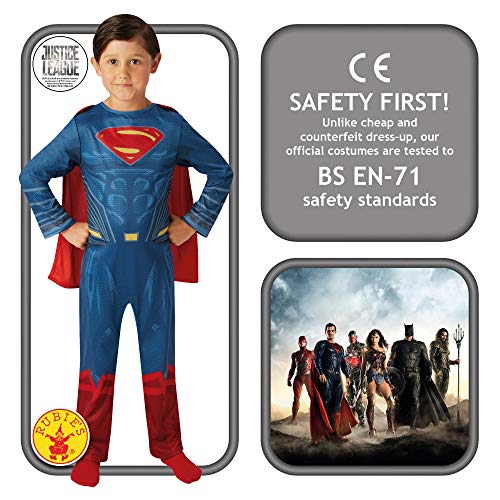 DC Comics - Disfraz de Superman Justice League para niño, infantil 3-4 años (Rubie's 640811-S)