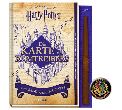 De las películas de Harry Potter: el mapa del merodeador – con varita interactiva + botón de Harry Potter, libro para niños a partir de 9 años.
