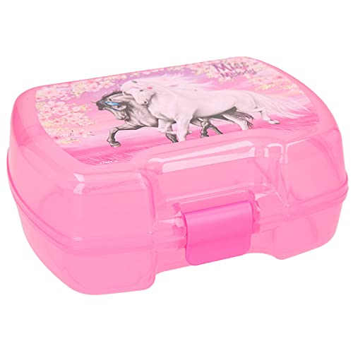 Depesche Miss Melody 11447 - Juego de 3 fiambreras de plástico (sin BPA ni ftalatos), ideales para pan, frutas, verduras y otros aperitivos, color rosa y morado
