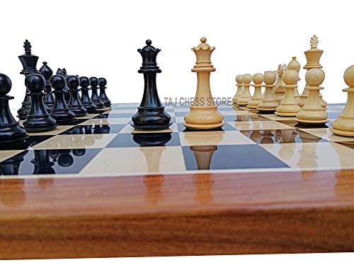 Desconocido Generic Piezas de ajedrez Staunton de Madera con 2 Reinas adicionales - Piezas de ajedrez ponderadas de Caballero Feroz de 4 "| Juego de ajedrez único | Tienda de ajedrez Taj