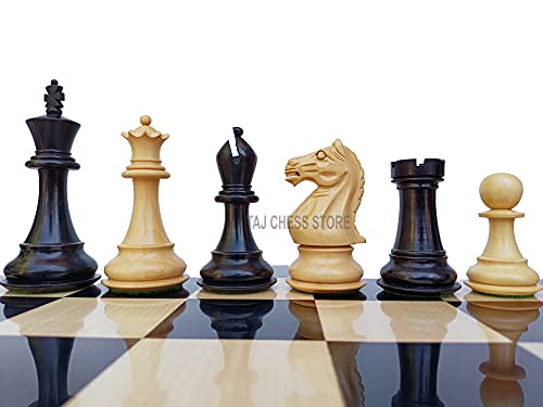 Desconocido Generic Piezas de ajedrez Staunton de Madera con 2 Reinas adicionales - Piezas de ajedrez ponderadas de Caballero Feroz de 4 "| Juego de ajedrez único | Tienda de ajedrez Taj