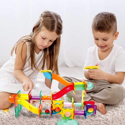 Desire Deluxe Kit Bloques de Construcción Magnéticos para Niños y Niñas de 3 4 5 6 y 7 Años Correr Bola - Juguete Educativo con Figuras Geométricas para Desarrollar la Creatividad de Sus Pequeños