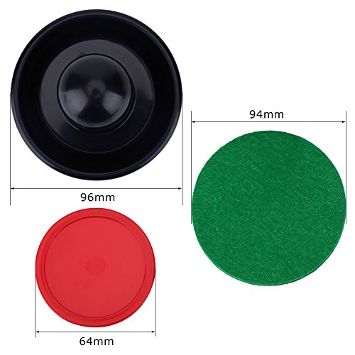 Dioche Juego Hockey Aire para Mesa, 2pcs Empujadores + 2pcs Charpies + 4 pcs Pucks, Niños y Adultos Favores Fiesta Cumpleaños Rellenos Bolsas Fiest
