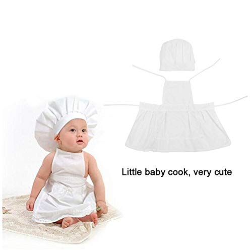 Disfraz de cocinero con sombrero para bebé, diseño de cocinero y chef Estilo de cocinero Infantil Recién nacido Sombrero hecho a mano Ropa Bebé Accesorios de fotografía Conjunto Niño Sombrero