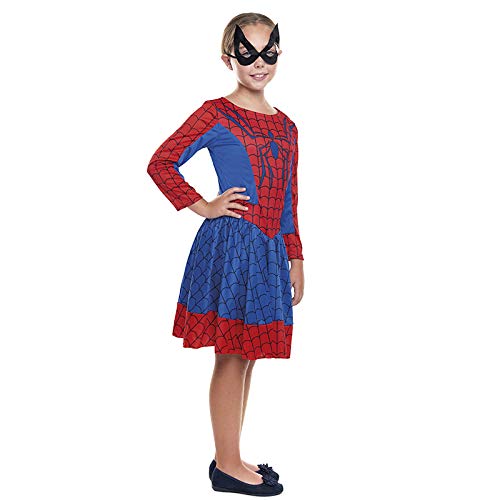Disfraz Superheroína Spider Girl Niña【Tallas Infantiles de 3 a 12 años】[Talla 3-4 años] | Disfraces Niñas Superhéroes Carnaval Halloween Regalos Niños Cosplay Cómics