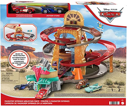 Disney Pixar Cars Radiator Springs Mountain Race Playset, Multicolor (Mattel HHL84)