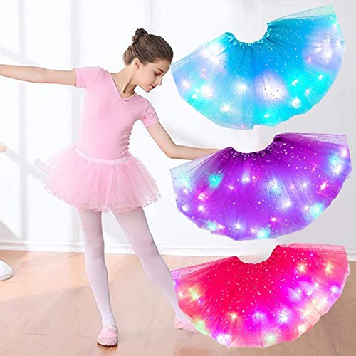 DIXIUZA Falda tutú para niñas, disfraz de princesa con diadema de unicornio para fiesta de baile y carnaval, azul,