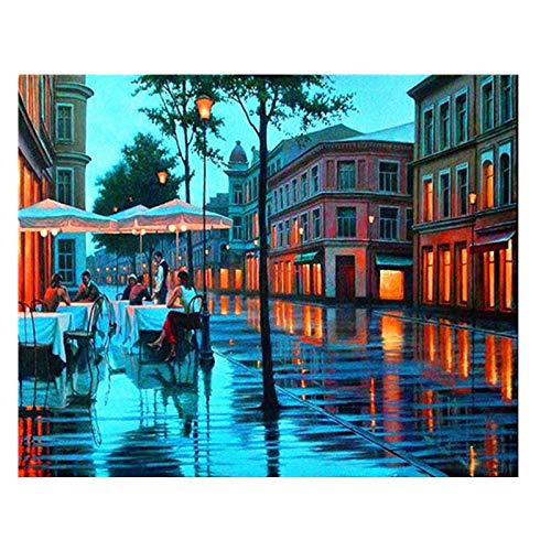 DIY pintura al óleo por números paisaje decoración del hogar pintura acrílica para colorear adultos por números Venecia regalo pintado a mano A9 40x50cm