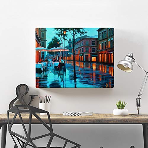 DIY pintura al óleo por números paisaje decoración del hogar pintura acrílica para colorear adultos por números Venecia regalo pintado a mano A9 40x50cm