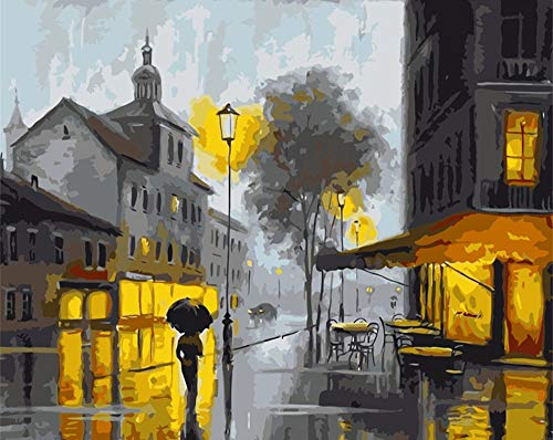 DIY pintura al óleo por números paisaje decoración del hogar pintura acrílica para colorear adultos por números Venecia regalo pintado a mano A9 40x50cm