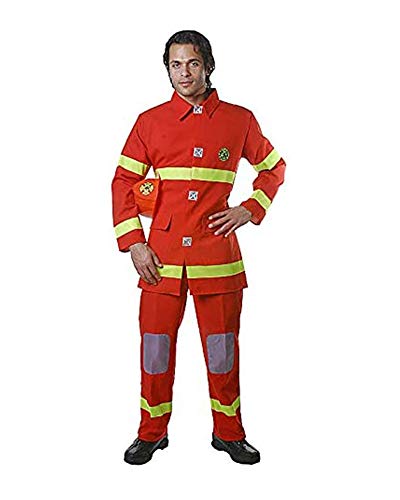Dress Up America Disfraz de Caza de Bomberos Rojo Adulto