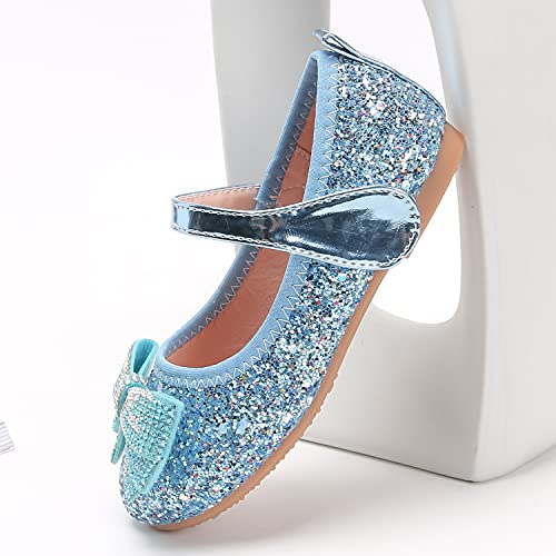 Eleasica Zapatos de Vestir, Lazos de Lentejuelas y Joyas Brillantes, adecuados para Vestidos de Princesa, Bodas, comuniones, Ceremonias, Juegos de rol de Princesas, Disfraz de Carnaval (3-12 años)