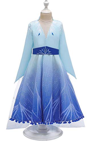 Emin Disfraz infantil de princesa Elsa de Frozen, disfraz de princesa Elsa de manga larga y pantalones, conjunto para fiestas de cumpleaños, carnaval, Halloween, cosplay, carnaval, invierno