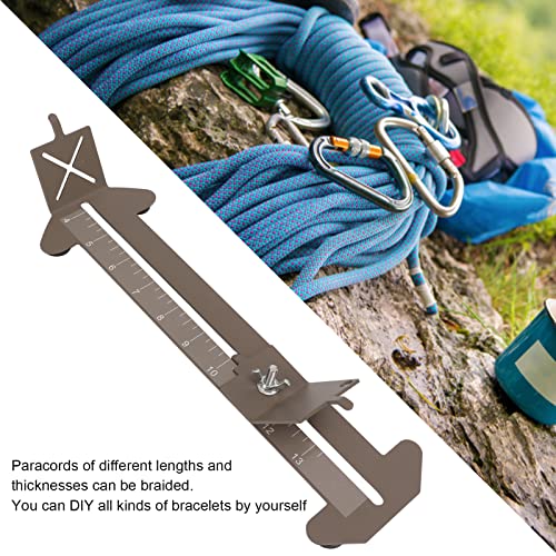 Entatial Kit de Plantilla de Brazalete de Paracord, Herramientas de Anudador de Brazalete de Paracord de Alta Resistencia Universal para Actividades Al Aire Libre(Caqui·)
