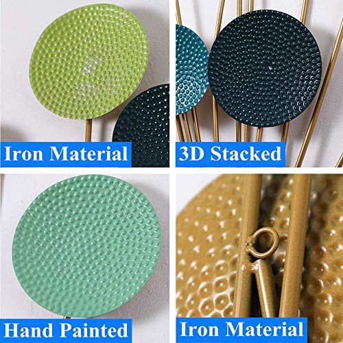 erddcbb Decoración de Arte de Pared de Metal 3D, decoración mediterránea con Globos de Colores, Adornos de Dormitorio de Estilo Europeo, Globos apilables de Varias Capas, para el Dormitorio de la sa
