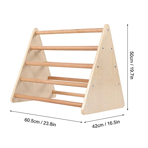 Escalada de Madera Triangular, Marco de Escalada Peldaño Triángulo Escalada Triángulo Escalera de Escalada Triangular de Madera para Bebés Y Niños Pequeños 60.5 X 50 X 42 Cm 150 Lb