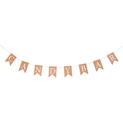 ewtshop® Guirnalda de candy bar decorativa en estilo vintage para cumpleaños, bodas, fiestas en el jardín u otras celebraciones.