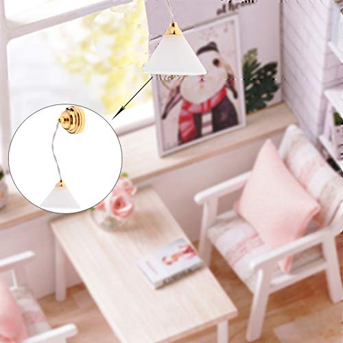 F Fityle 2X Lámpara de Techo LED en Miniatura con Pilas para Muebles de Casa de Muñecas