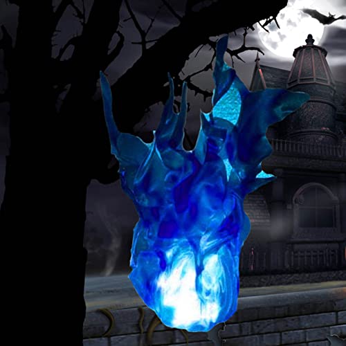 F Fityle Accesorio de Bola de Fuego Flotante: Accesorio de Bola de Fuego Flotante de Halloween, Accesorio de Bola de Fuego Flotante para Cosplay, convenciones, Blue