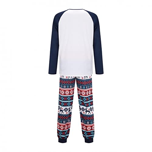 feftops Pijamas Navideños Camisa Larga Mjer - Empalme Oversized Impresión de Cervatillo Pantalones Deportes Talla Grande