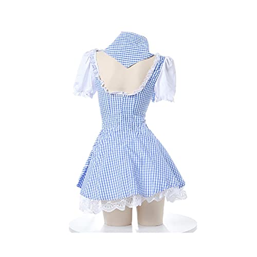 FMTZZY LOLITA Vestido de sirvienta Sweet Lolita Anime Cosplay Uniforme Disfraces Traje Kawaii Niña Manga Corta Vestidos de Verano (Color: Libre, Talla M: M) (Color: Libre, Talla M: XXL)